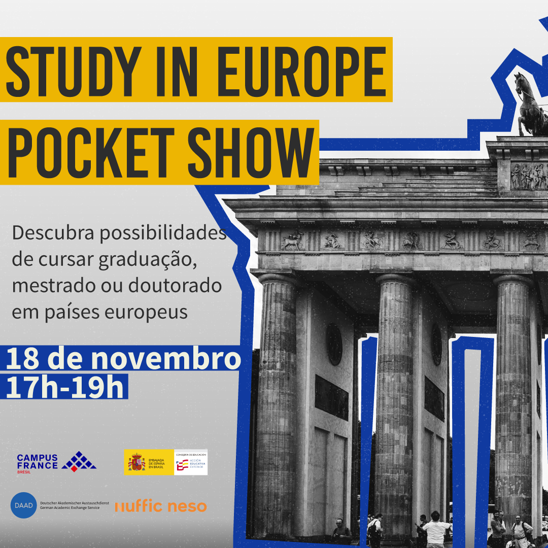 DAAD e parceiros realizam o Study in Europe Pocket Show 2021