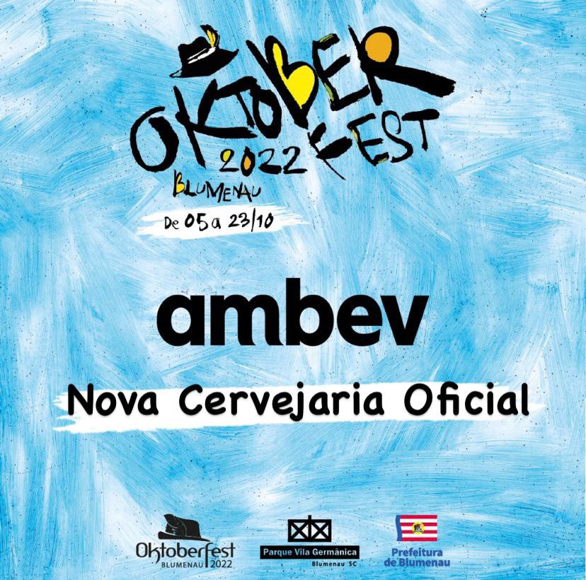 Ambev será a cervejaria oficial da 37ª Oktoberfest em Blumenau, SC