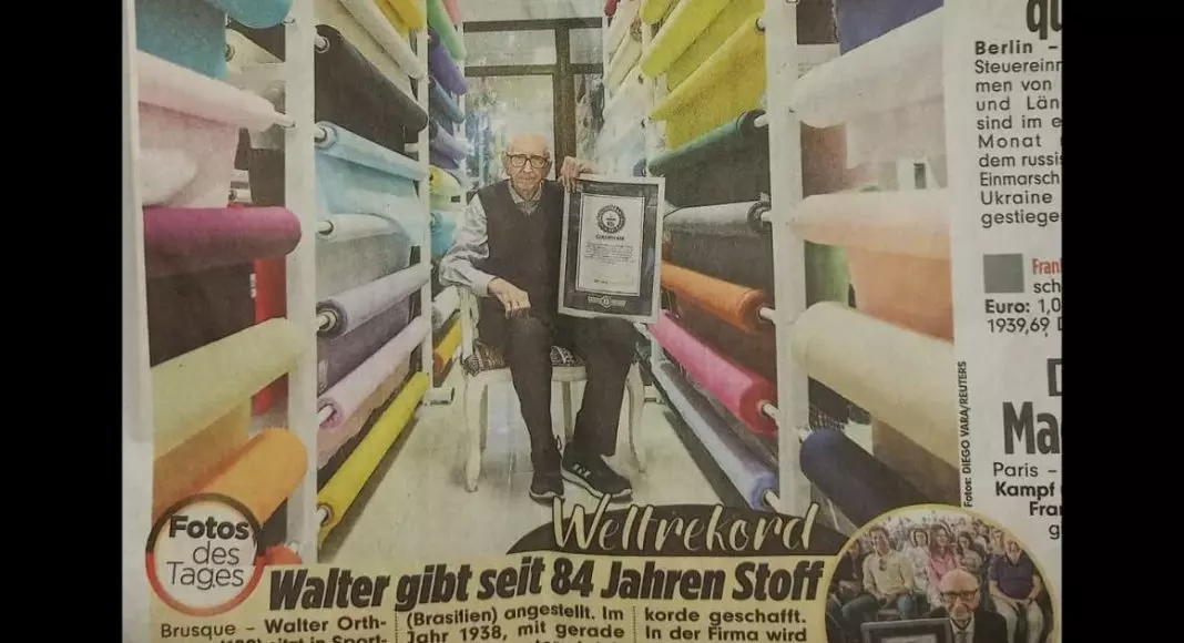 Conquista de Walter Orthmann é divulgada em jornal da Alemanha